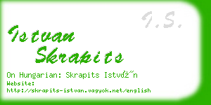 istvan skrapits business card